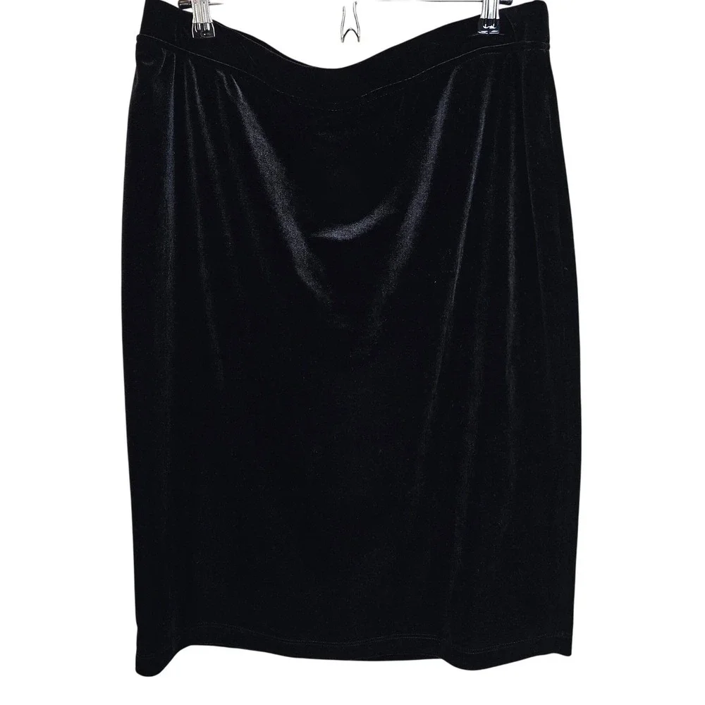 Chico's Velvet Black Sequins Party Top Bundle Pants Skirt Outfit Size 2 Large‎ - Picture 7 of 13